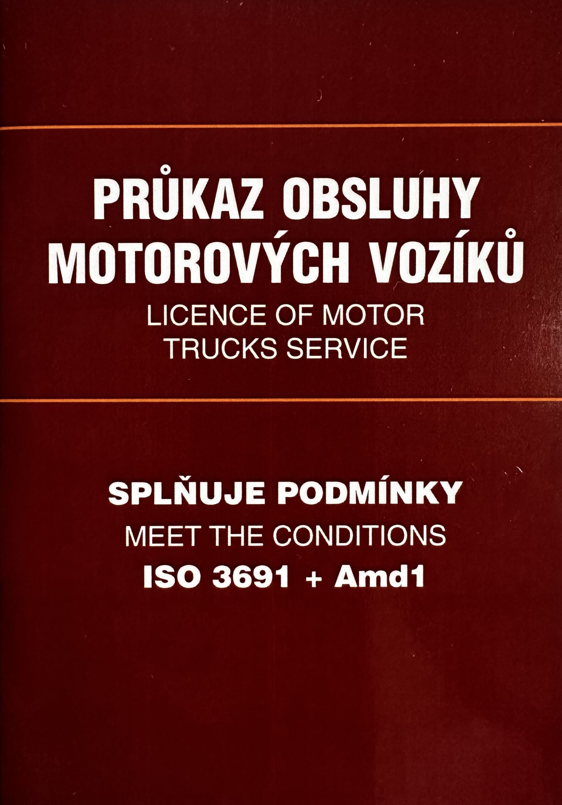 Papírový průkaz obsluhy VZV a MV